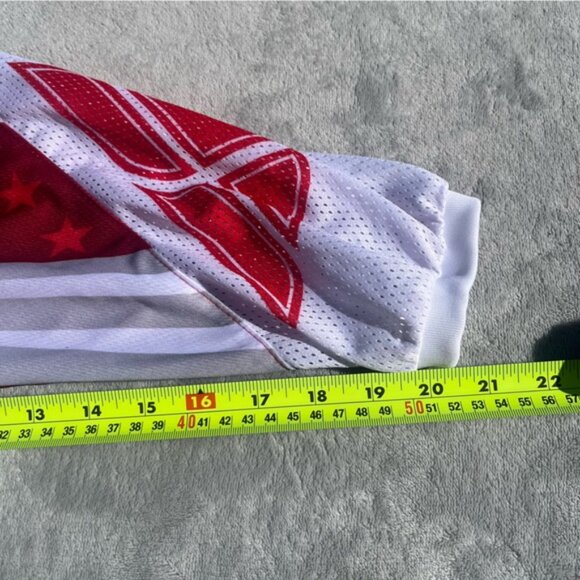 Fly Kinetic Red & White Dirt Bike/Motorcross/Trail Riding Perforated Jersey - Picture 6 of 10